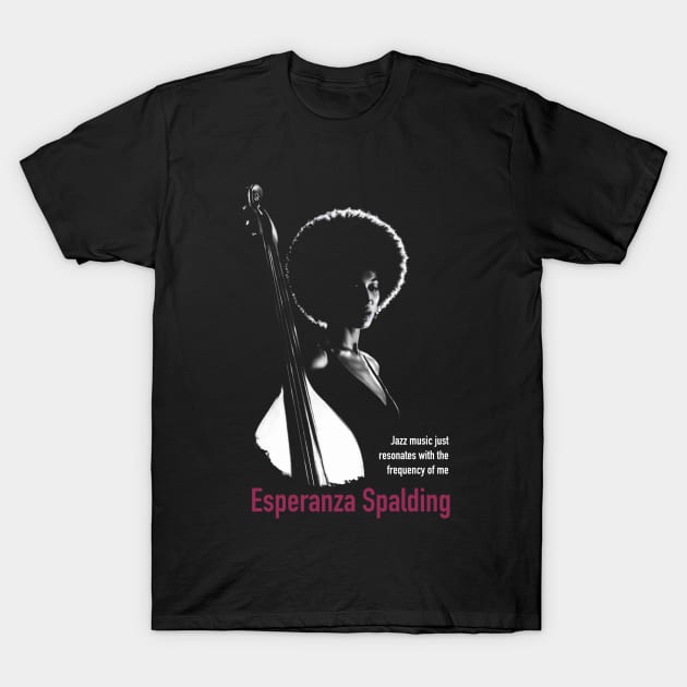 Esperanza Spalding silhouette T-Shirt by BAJAJU